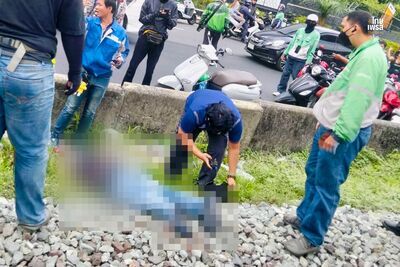 曼谷再傳火車撞人！外送員「跨越鐵軌小便」　當場被撞飛命危