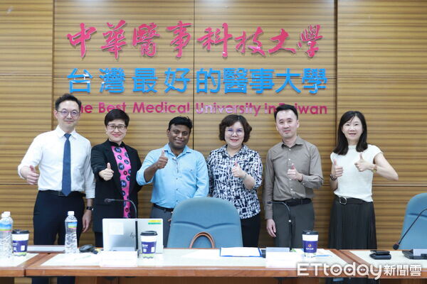 ▲中華醫事科技大學舉辦「由神經突觸到端粒：腦老化的生物調節」國際研討會，邀請新加坡國立大學學者來台交流。（記者林東良翻攝，下同）
