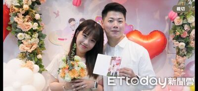 「520一起剛剛好」粉嫩主題背板幸福爆表　花蓮20對新人結連理