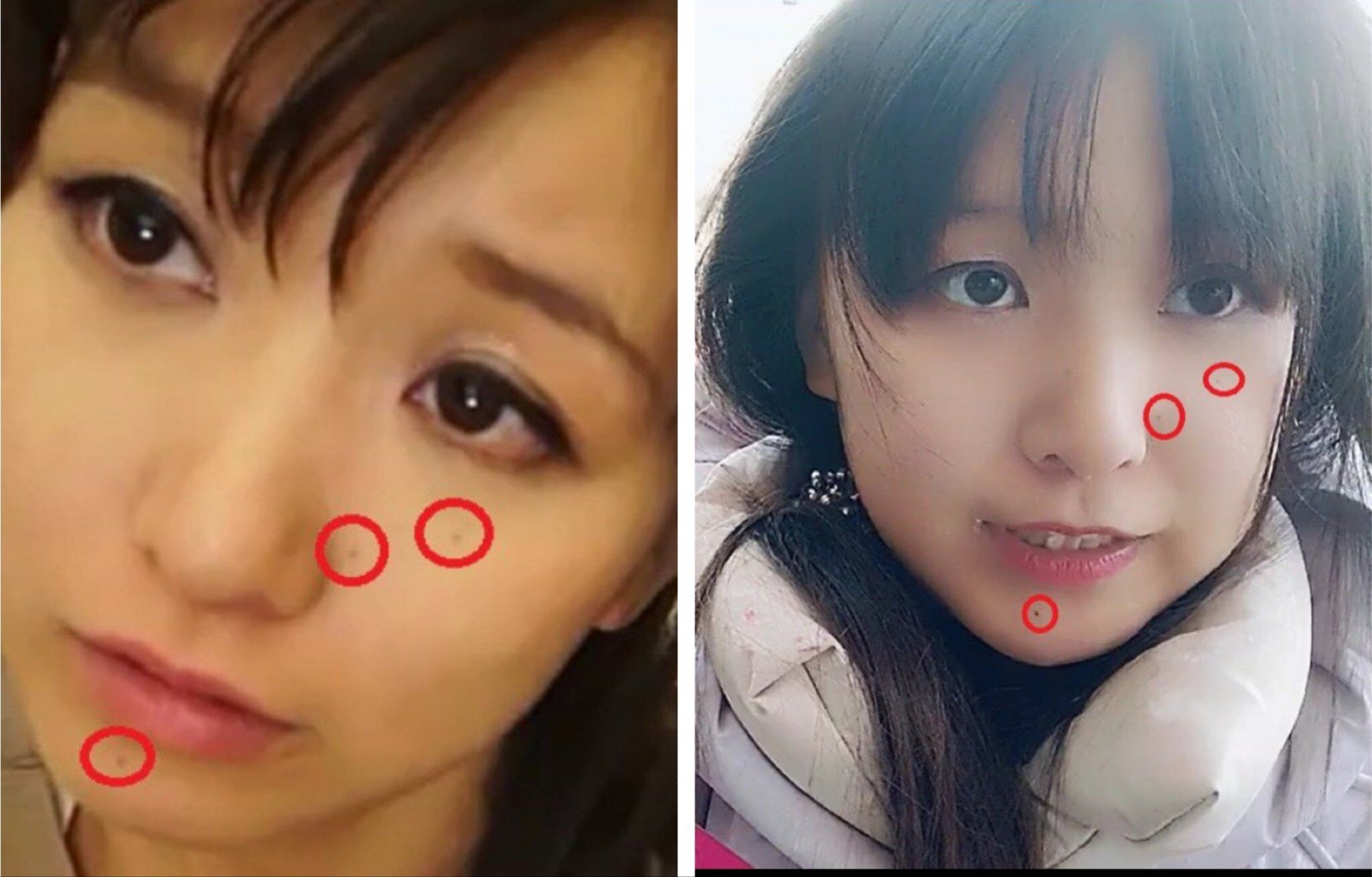 ▲▼網友比對痣的位置是一樣的。（圖／翻攝X）