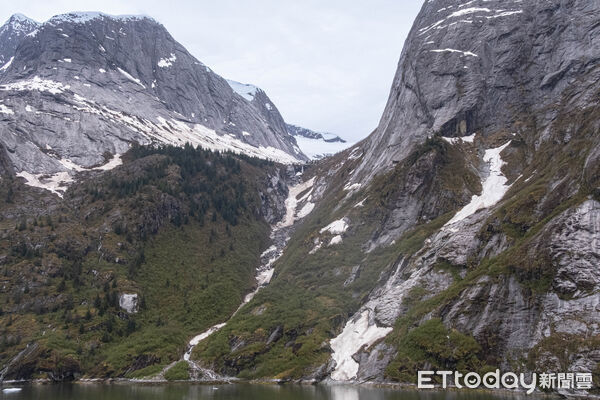 ▲星辰公主號進入恩迪科特峽灣（Endicott Arm），並朝道斯冰河（Dawes Glacier）方向進行景觀巡航,公主遊輪,冰河峽灣,星辰公主號。（圖／記者彭懷玉攝）