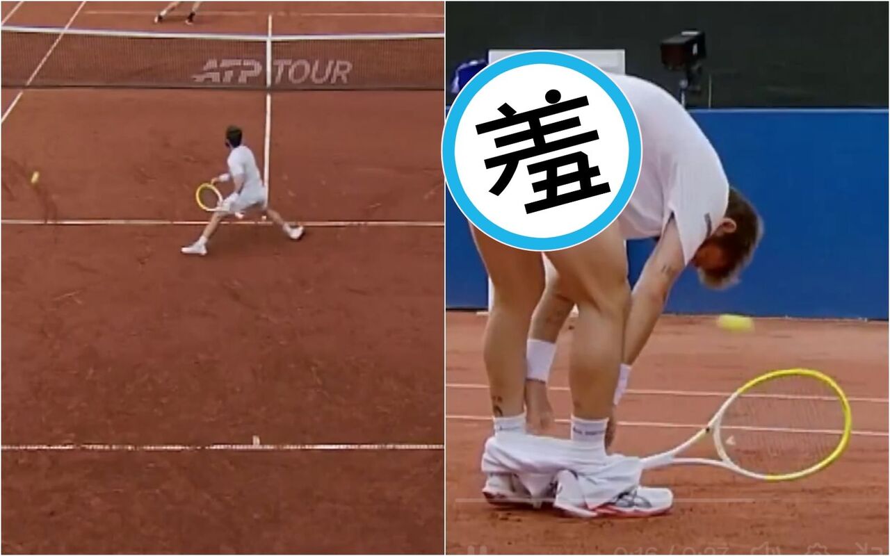 輸到脫褲!法國球星丟分氣噗噗 網球場上當眾脫褲驚呆全場