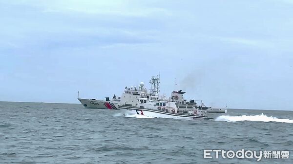 ▲▼中國海警船再度侵擾金門限制水域，遭海巡強制驅離。（圖／海巡署金馬澎分署提供）