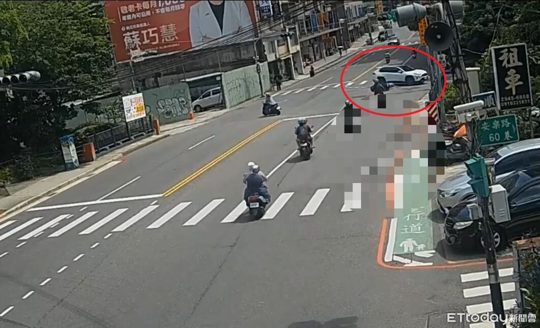 永和休旅車左轉未禮讓 7旬翁犁田攔腰撞命危!驚悚畫面曝