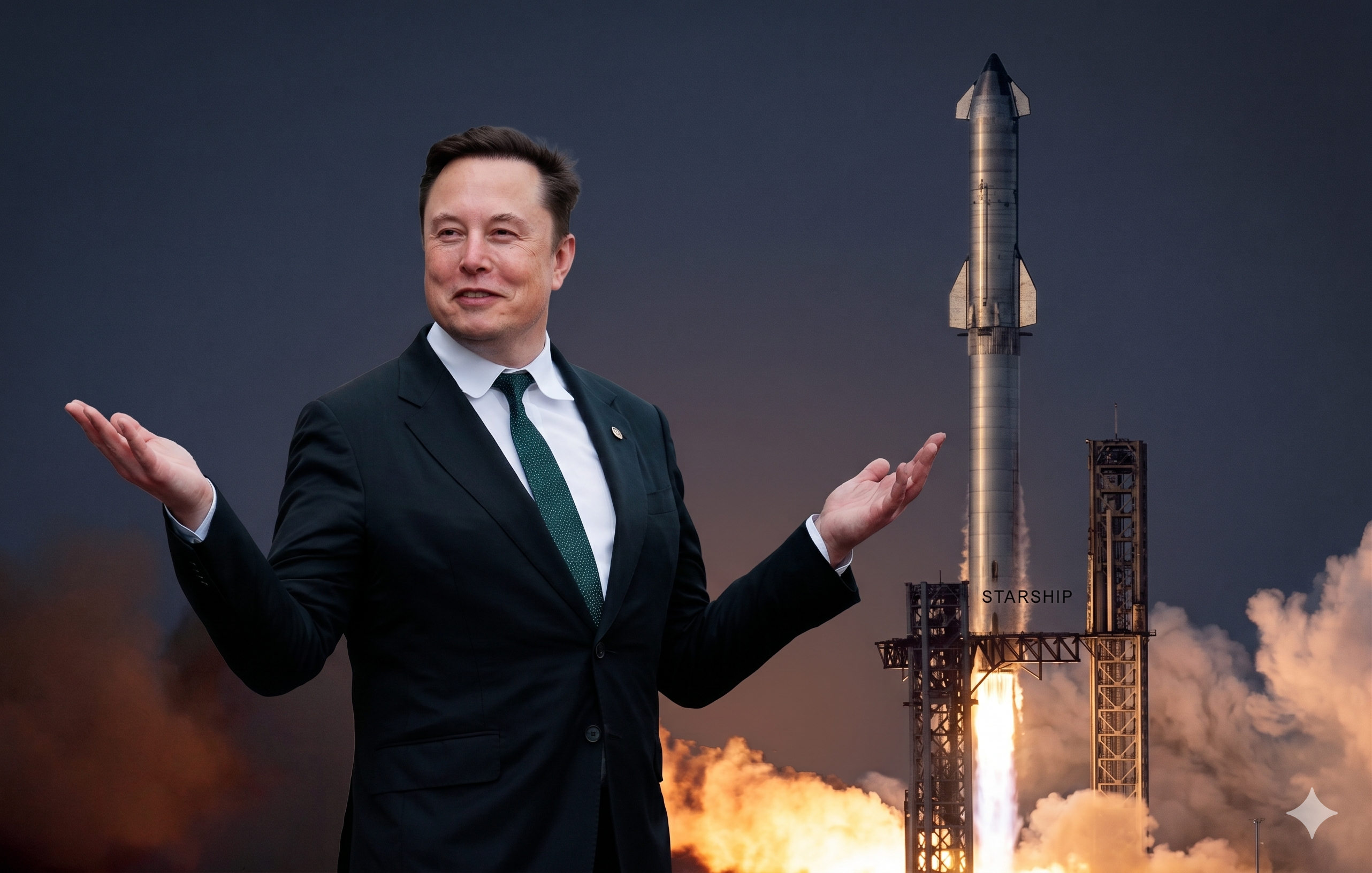 ▲▼SpaceX創辦人兼執行長馬斯克（Elon Musk），將IPO估值定在1.75兆美元。（AI協作圖／記者葉國吏製作，經編輯審核）