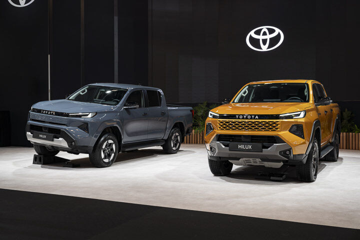 ▲本周國產、進口都有重點新車，鴻華先進派出第2款電動休旅；TOYOTA大改款Hilux業務接單開跑。（圖／翻攝自各車廠）