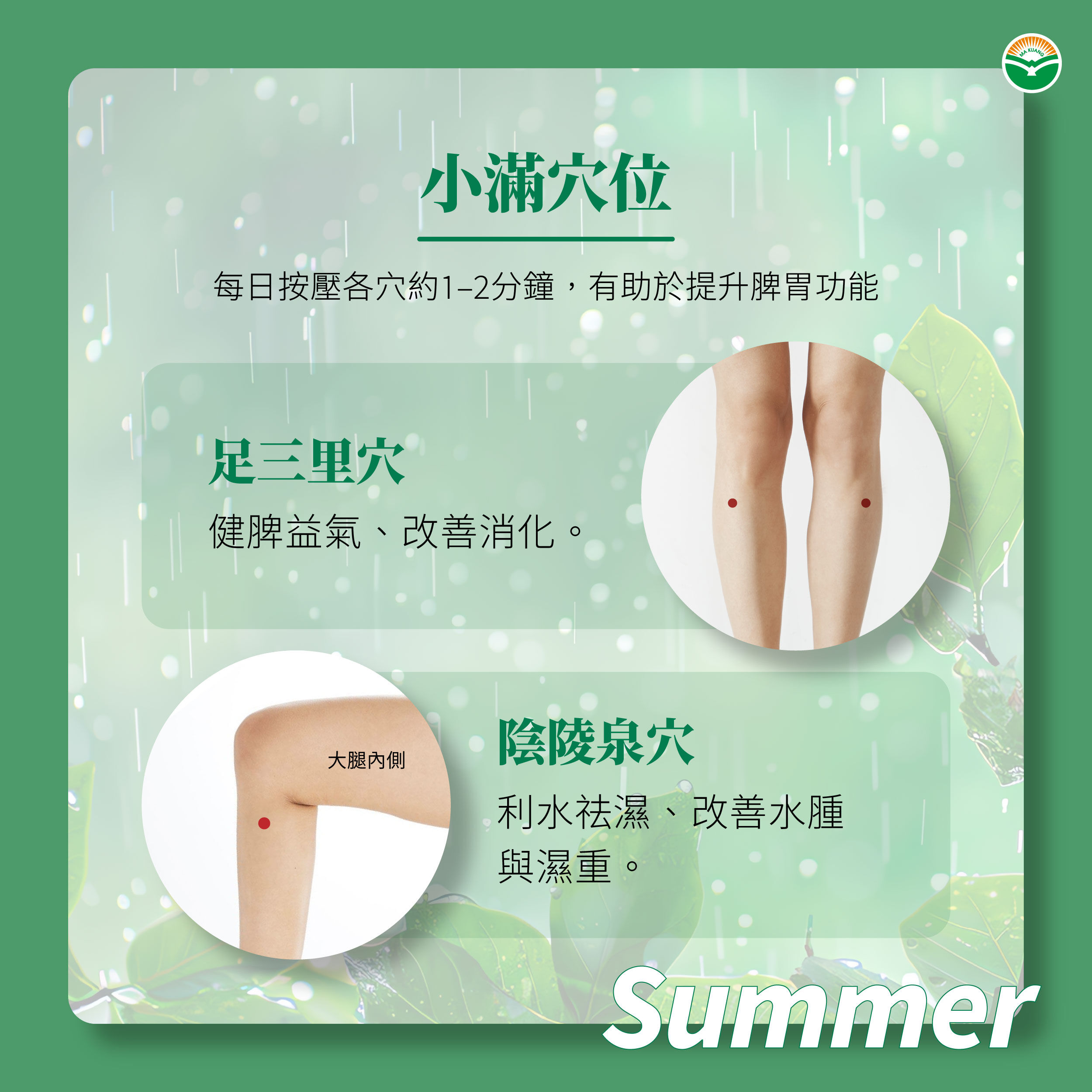小滿穴位。（圖／馬光中醫提供）