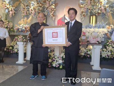 國策顧問、嘉義城隍廟榮譽董事長賴永川告別式　賴清德頒褒揚令