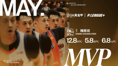 PLG史上最年輕大三元 領航猿陳將双獲選5月單月MVP