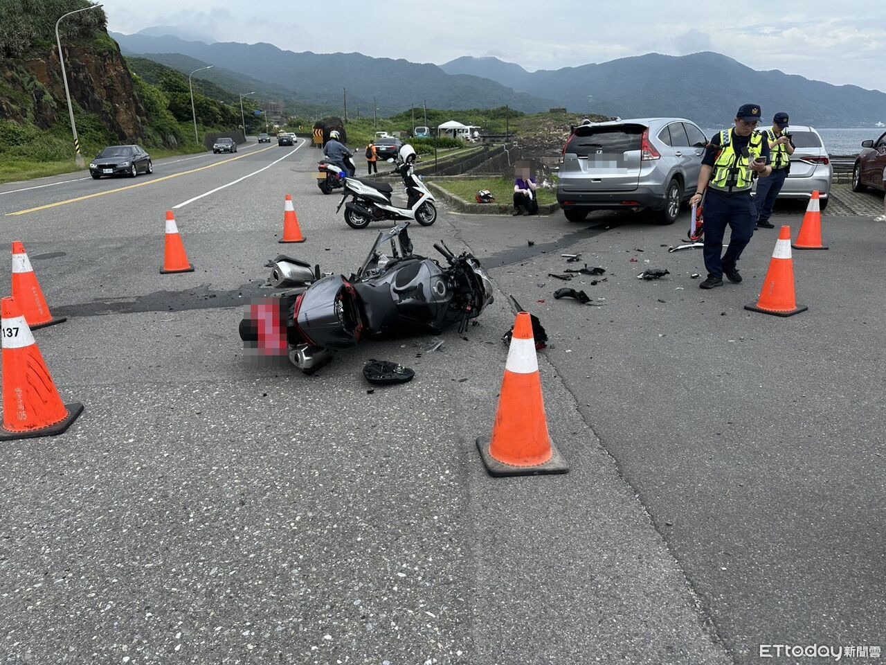 快訊/台2線停車場前車禍! 52歲重機騎士宣告不治