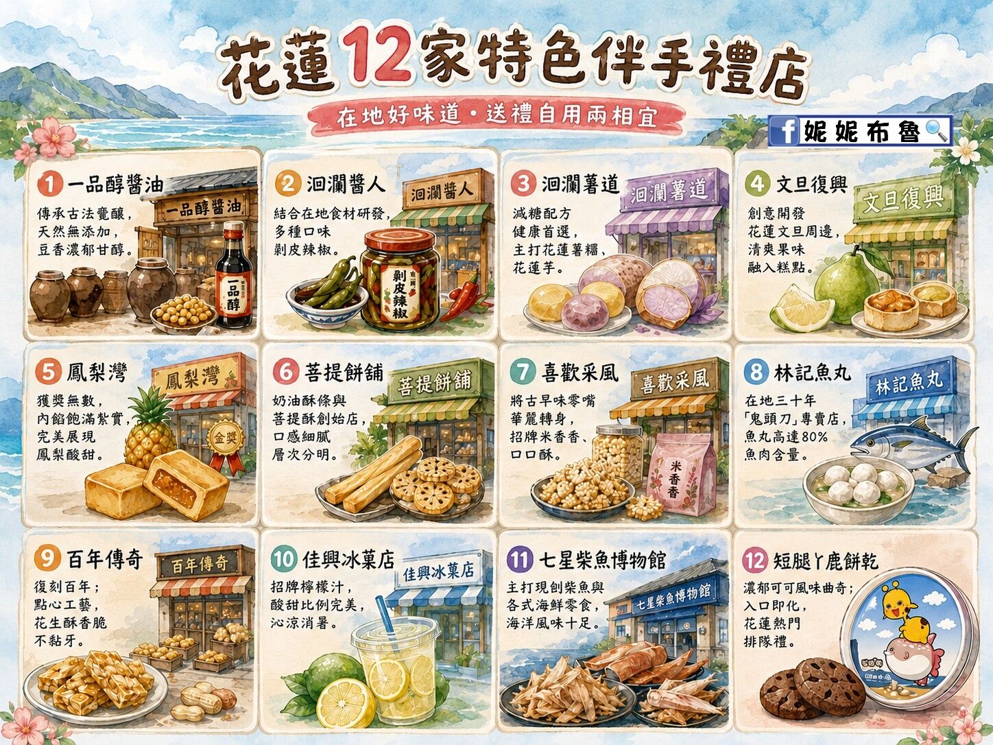 ▲▼花蓮伴手禮懶人包。（圖／NINI AND BLUE 玩樂食記授權提供）
