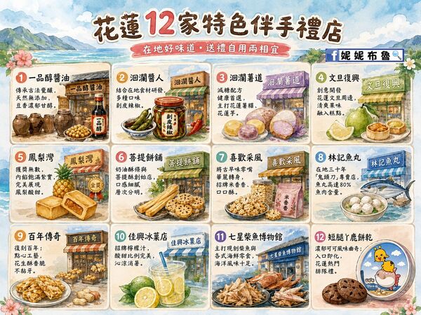 花蓮伴手禮不只有麻糬！12家特色名店　鳳梨酥藏剝皮辣椒先甜後辣