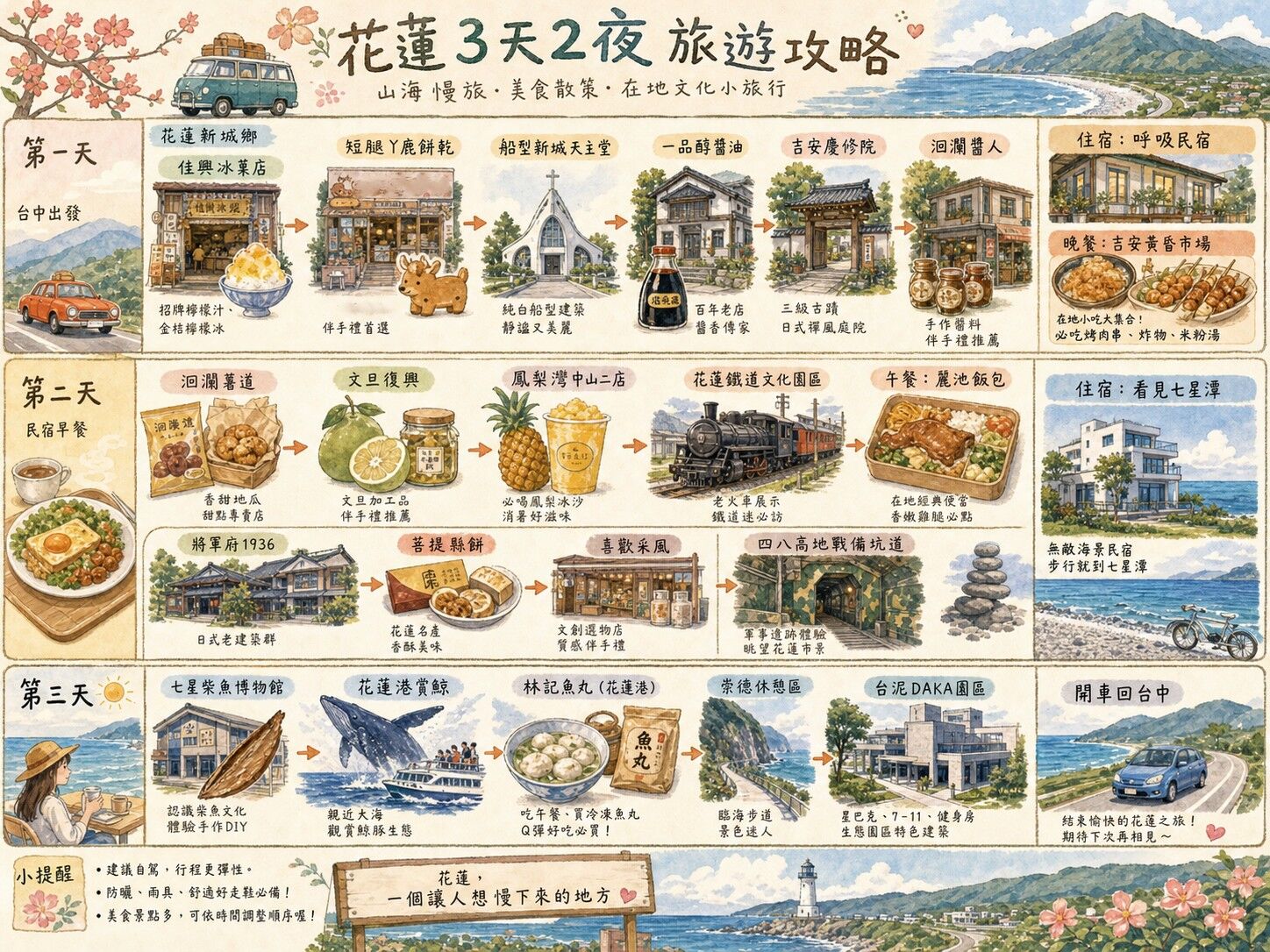 ▲▼花蓮旅遊懶人包。（圖／NINI AND BLUE 玩樂食記授權提供）