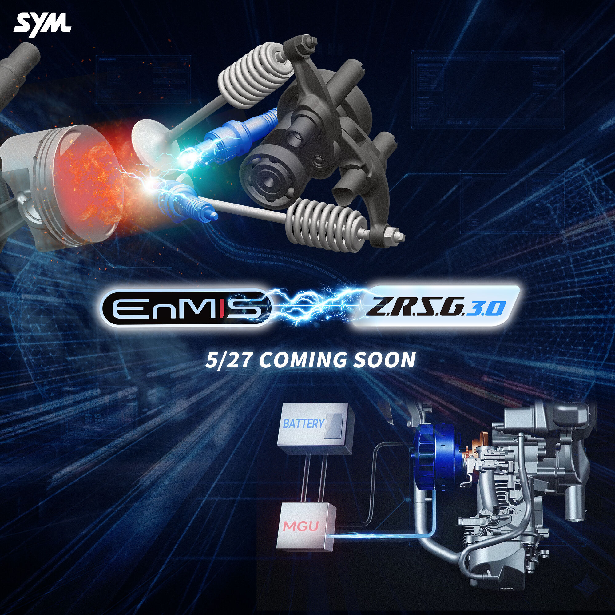 ▲三陽釋新車預告「有望是全新迪爵改款」！電推＋雙火星塞省油又有力。（圖／翻攝自SYM）