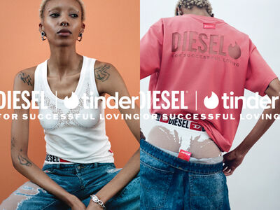 Tinder不只配對還管穿搭!DIESEL聯名太敢玩 錯視背心、透膚丹寧最性感