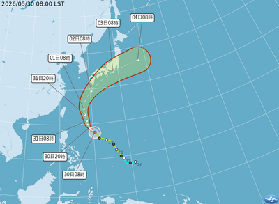 今午後山區防豪雨　薔蜜颱風增強中「周一2地雨變大」