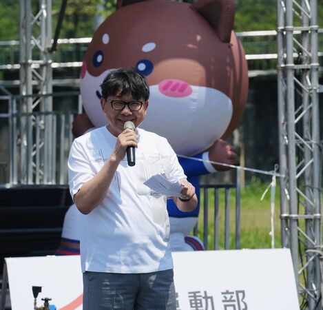 ▲中華民國射箭協會新任理事長姚連地在開幕典禮上致詞。（圖／中華射箭協會提供）