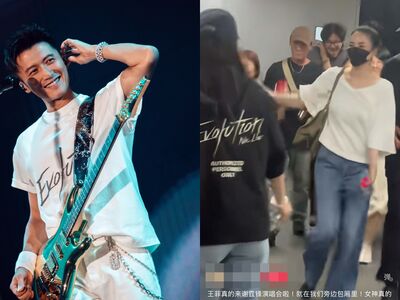 王菲低調現身謝霆鋒演唱會！揮手「無名指疑戴鑽戒」世紀復合12年