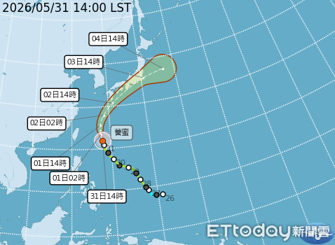 薔蜜颱風還有增強趨勢 明天北台灣降雨機率增