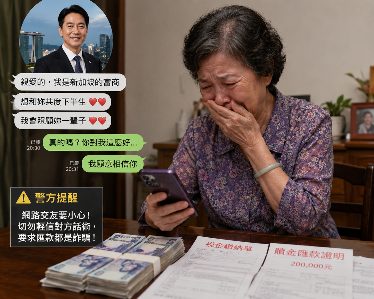 72歲嬤網戀「外國富商」…交款20萬驚覺遭詐!高雄警埋伏逮車手