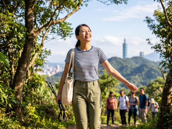 ▲舒壓,紓壓,曬太陽,登山,健行,唱歌,跳舞。（AI協作圖／記者蔡惠如製作，經編輯審核）