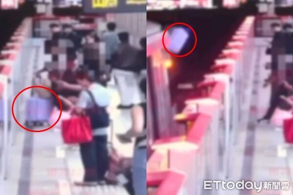 印尼籍夫妻捷運站吵架「行李箱丟進軌道」!乘客目睹嚇壞