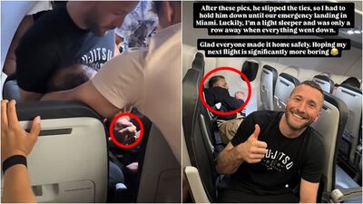 男搭機亂開逃生門「怒掐空服員」　秒遭黑帶高手壓制封印