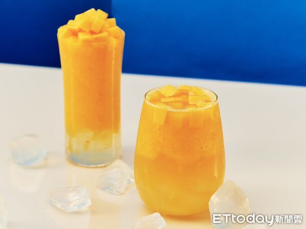▲▼鶴茶樓推新配料「特製石花凍」，還有全新「粒粒芒果系列」。（圖／鶴茶樓提供）
