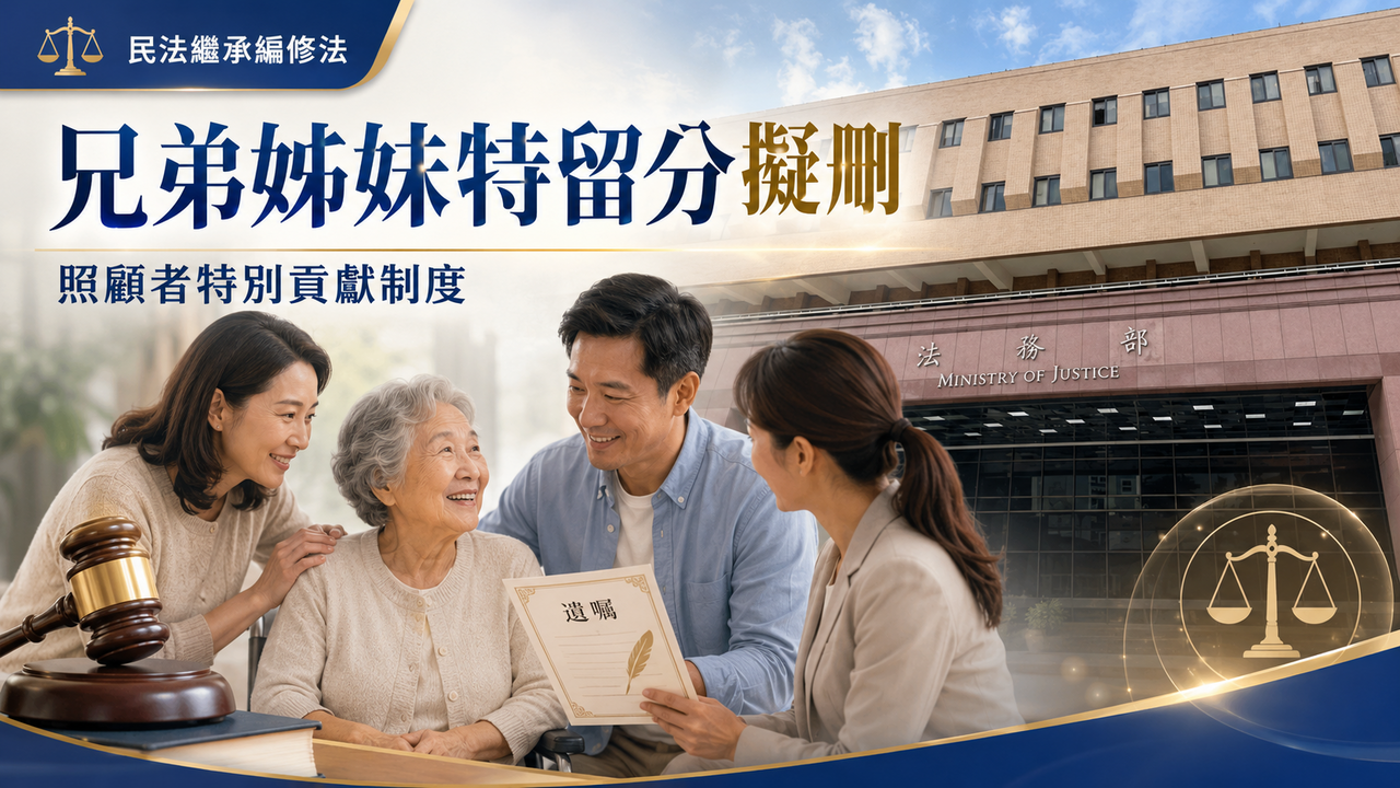 兄弟姊妹「特留分」擬刪除! 新增特別貢獻制度並保護弱勢手足