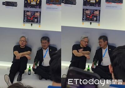 AI教父超Chill！黃仁勳COMPUTEX逛一半「坐地喝台啤」畫面瘋傳