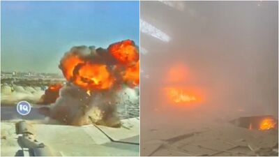 恐怖瞬間！科威特機場遭伊朗「炸出火球」　煙塵瀰漫畫面曝光