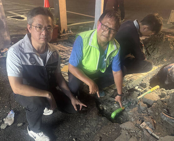 ▲田尾鄉挖斷瓦斯管線險釀公安意外。（圖／縣議員李俊諭提供）