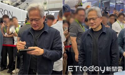 女子狂塞鈔票求簽名！黃仁勳「死亡凝視」無奈吐：妳太麻煩