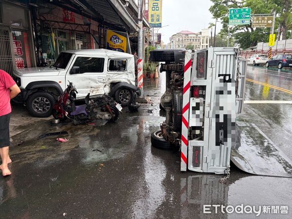 ▲▼ 貨車雨天逆向連撞5車砸招牌！中埔警查獲酒駕送辦 驚悚數據曝：今年已奪2命  。（圖／中埔分局提供）