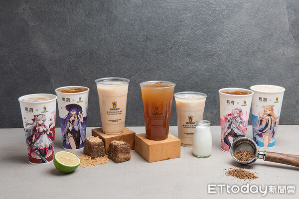 ▲▼COMEBUY推出全新無咖啡因飲品「輕麥決明系列」，同時找來世界動作遊戲《鳴潮》展開聯名活動。（圖／COMEBUY提供）