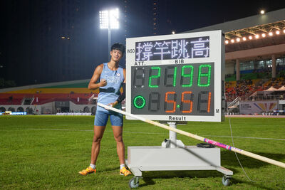 破全國紀錄狂飆！吳彥翰撐竿跳5.51公尺摘金　陳玟溥100公尺10秒18達標亞運