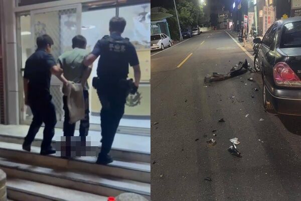 ▲▼             劉姓男子跑到警局找員警協助送醫，竟是涉嫌毒駕肇事逃逸。（圖／記者翁伊森翻攝，下同）