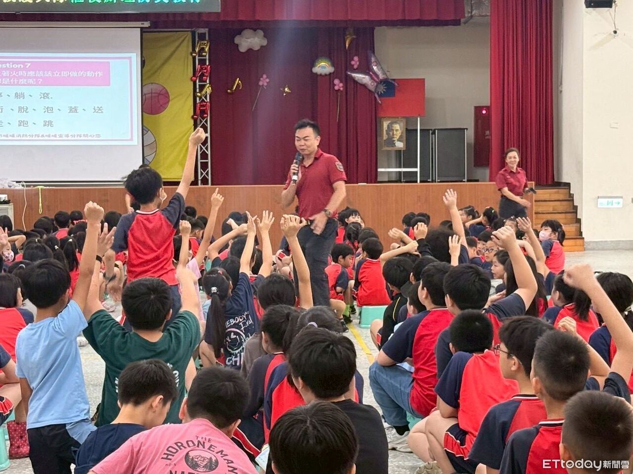 基隆消防攜義消前進暖西國小 強化學童牢記救溺5步口訣