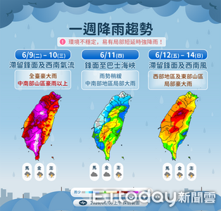 嘉義以南防短延時強降雨　午後北台灣水氣增