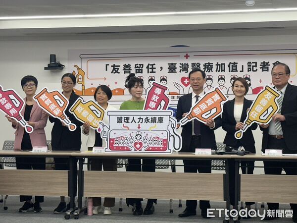 護理師公會全聯會呼籲三班護病比入法精進訴求。（圖／記者趙于婷攝）