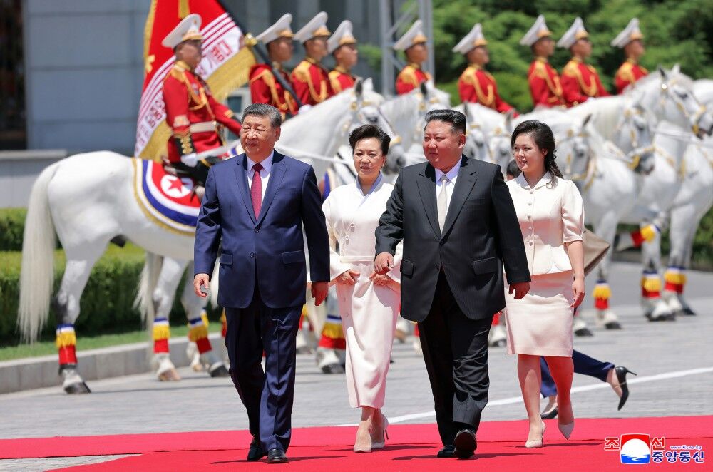 ▲▼ 中國國家主席習近平8日出訪平壤，與北韓領導人金正恩會晤。（圖／翻攝自朝中社）