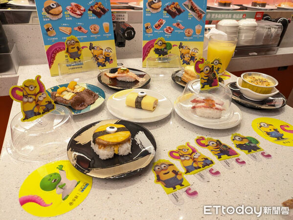 ▲小小兵攻佔爭鮮！明起吃11款聯名餐　12間門市變身主題店。（圖／記者黃士原攝）