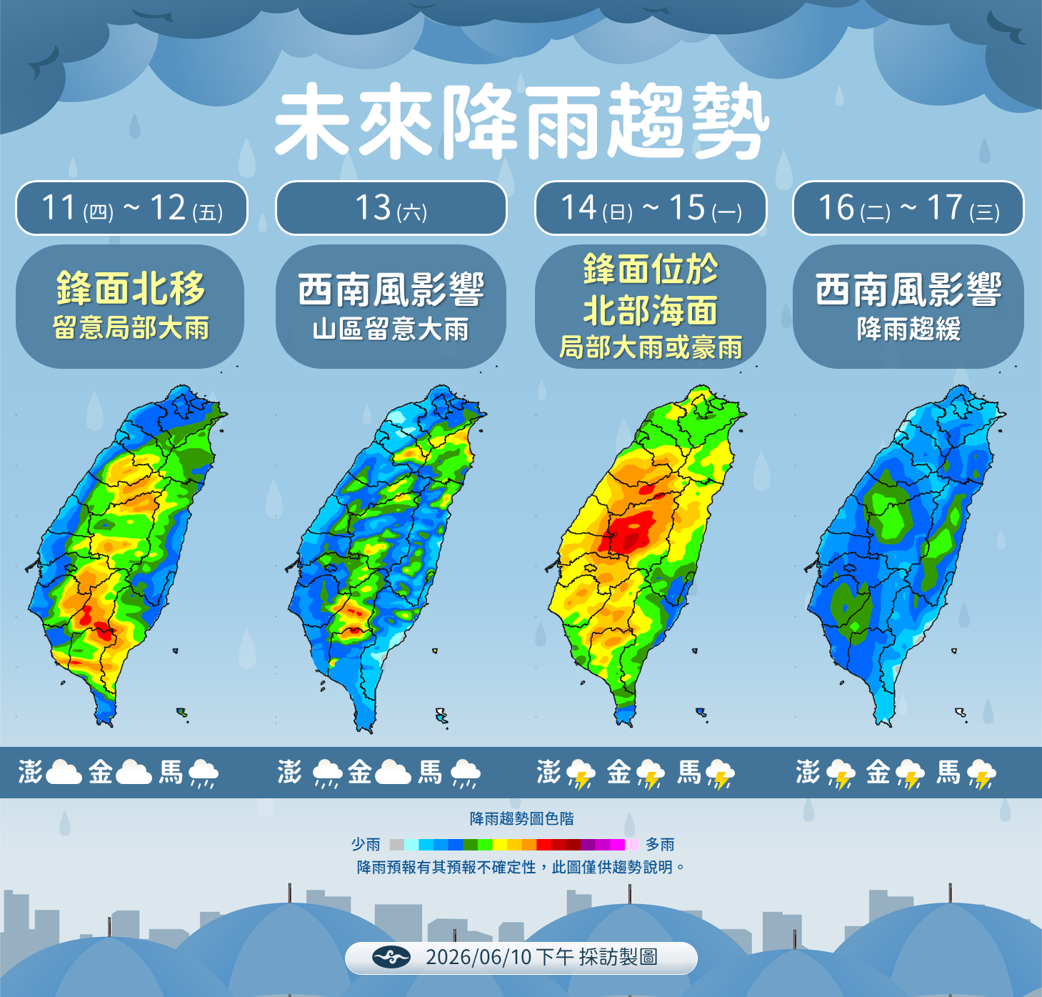 ▲▼未來一周天氣。（圖／氣象署提供）