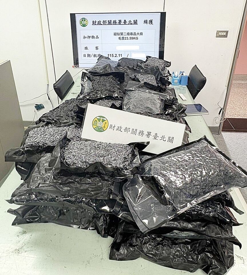 行李塞滿61公斤乾燥大麻「市價破億」畫面曝 2外國男下場曝
