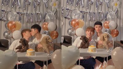 阿本生日PO親嘴照　放閃男友：謝謝一直以來的暖暖陪伴
