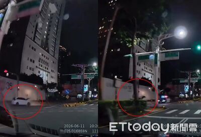 奪命畫面曝！桃園毒蟲狂飆「撞飛2路人旋轉180度」　警衝急診救人