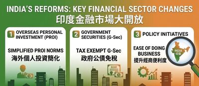 印度金融市場大開放！外資投資限制鬆綁、國債利得免稅　7.7％經濟成長吸引全球資金