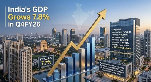 ▲印度2025至2026財政年度國內生產毛額（GDP）成長率達7.7％。（圖／印度台北協會臉書）