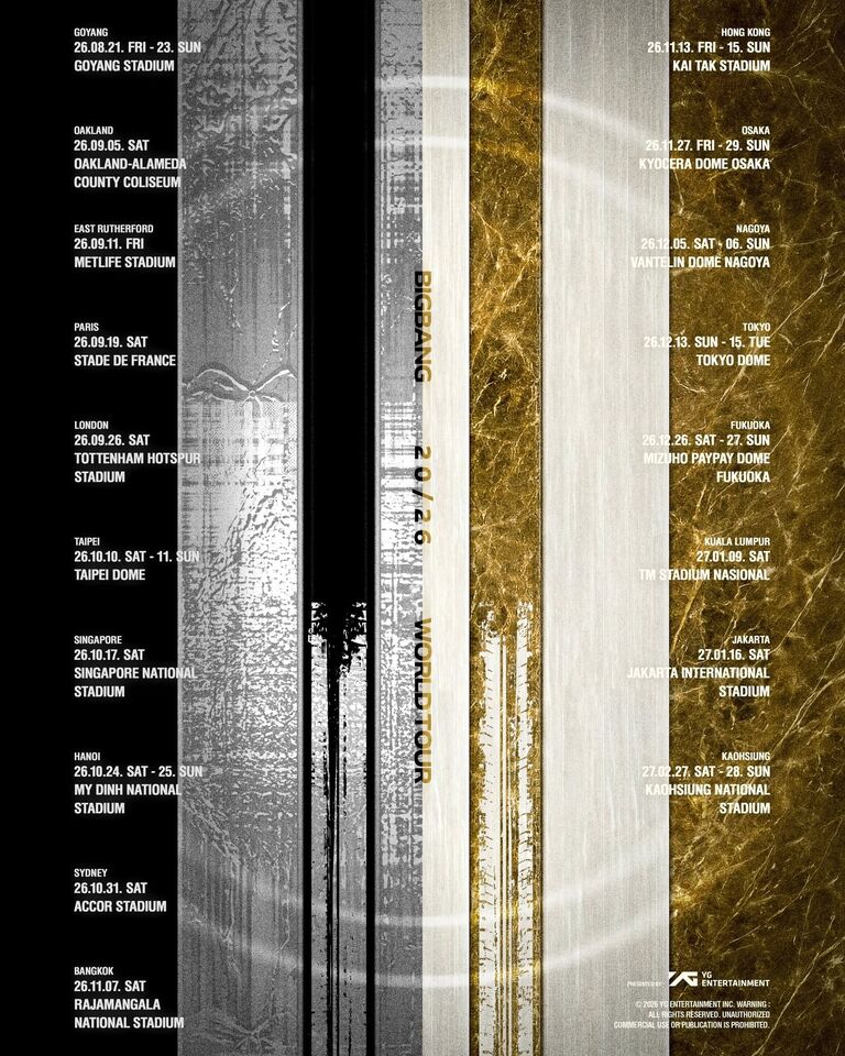 ▲▼BIGBANG 2026 WORLD TOUR。（圖／翻攝自Facebook）