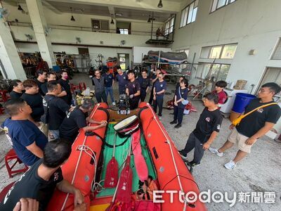 南消四大隊辦義消水域救援訓練　強化汛期應變能力
